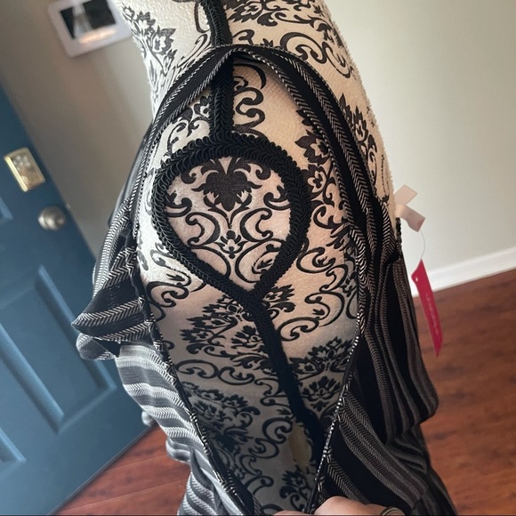 Xhilaration Black Pants Romper With Striped Sz Lrg - Picture 6 of 11